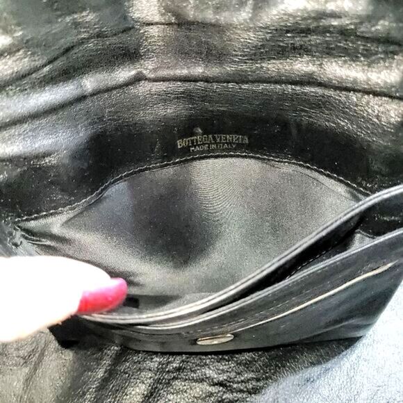 Bottega Veneta Leather Pouchette Bag Authentic with unbranded chain - Picture 8 of 12